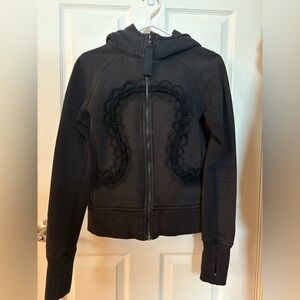 Rare Hiver 2013 Lululemon Lux Ruffle Scuba Hoodie Size 6